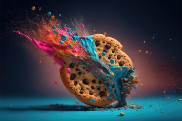 Cookie explosion. multi-color filling