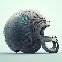 Football helmet data driven. Light Background