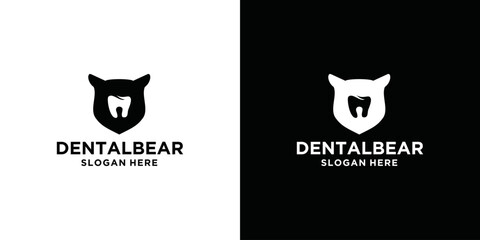 dentist logo with bear combination