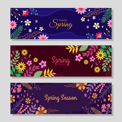 Fototapeta na wymiar Spring Floral Banner