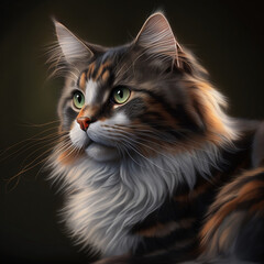 portrait of a cat, cat lovers wall art