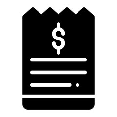 invoice glyph icon