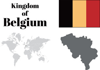 ベルギー　国旗/地図/領土