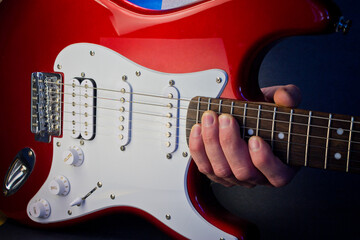 Obraz na płótnie Canvas Red Guitar