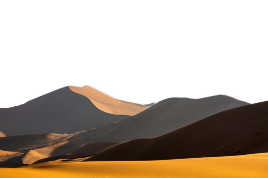 Namibian dunes gradient on a transparent background