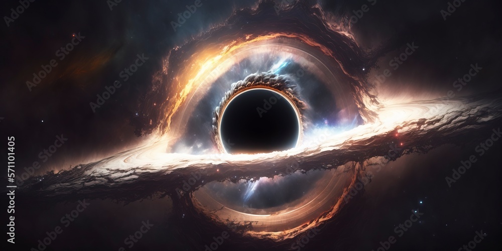 Canvas Prints beyond the event horizon, cosmic horror with generative ai