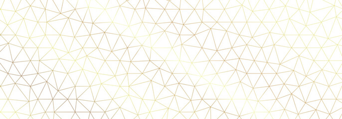 Gold and White Color Abstract trianglify Generative Art background illustration