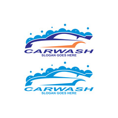 Obraz premium Car wash vector logo template 