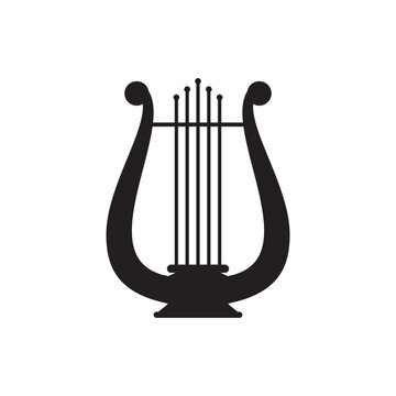 Harp Icon Vector Logo Illustration Design 