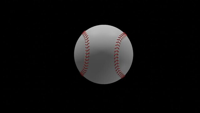 3D 野球ボール 透過 回転
