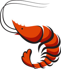 Shrimp logo  design
