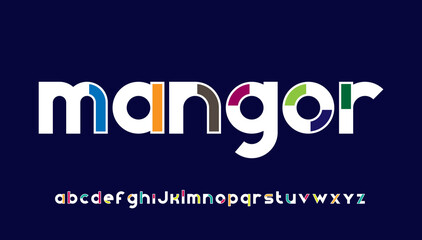 colourful stylish small alphabet letter logo design