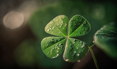 Four-leaf clover with Generative AI