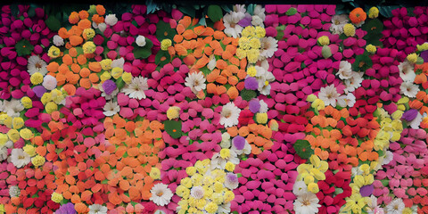 Fototapeta na wymiar Flowers wall background