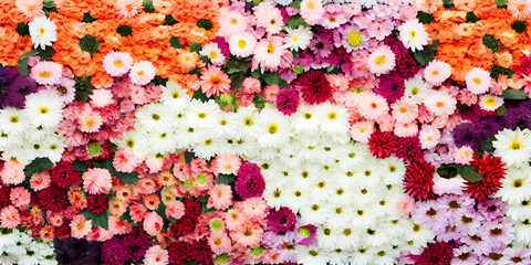 Flowers wall background