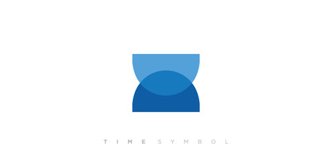 Abstract and unique time symbol logo design