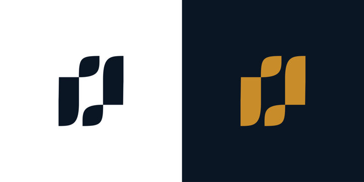 recommend clip art: modern and unique letter RJ initials logo design.
