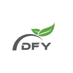 DFY letter nature logo design on white background. DFY creative initials letter leaf logo concept. DFY letter design.