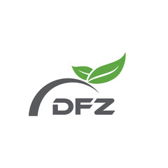 Fototapeta premium DFZ letter nature logo design on white background. DFZ creative initials letter leaf logo concept. DFZ letter design.