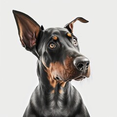 puppy Doberman Pinscher with Generative AI