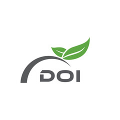 DOI letter nature logo design on white background. DOI creative initials letter leaf logo concept. DOI letter design.
