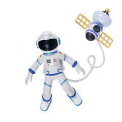 Astronaut in space 3D Icon