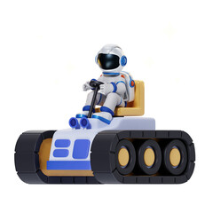 Fototapeta premium astronaut in space ship 3D Icon