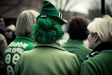 Celebrating Irish Culture: A Joyful Traditional Irish Dance Performance on St. Patrick's Day, Showcasing Heritage, Music, and Festive Green Celebrations created with Generative AI technology