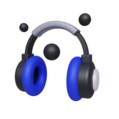 Podcast headphone 3D Icon