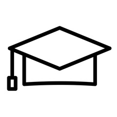 student hat glyph icon