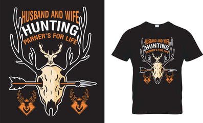 Husband and Wife Hunting Partners For Life T-Shirt