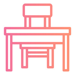 desk gradient icon
