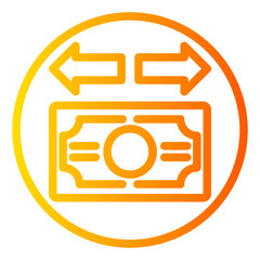 money transfer gradient icon