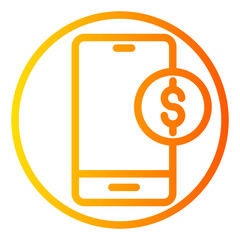 online payment gradient icon