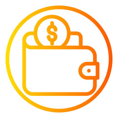 save money gradient icon