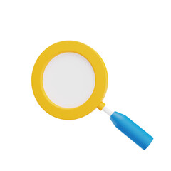magnifying glass search logo shopping 3D Icon