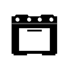 Black stove isolated on white