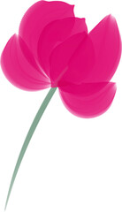 pink flower paint