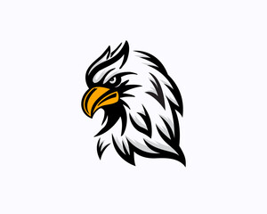 anger head falcon eagle hawk draw art logo symbol design template illustration inspiration