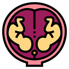 twins filled outline icon style