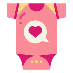 baby clothes flat icon style