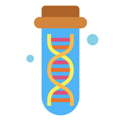 dna flat icon style