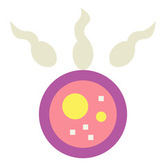 fertilization flat icon style