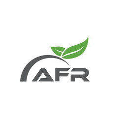 Fototapeta premium AFR letter nature logo design on white background. AFR creative initials letter leaf logo concept. AFR letter design.