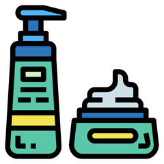 moisturizer filled outline icon style