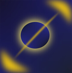 Blue planet with ring illustration