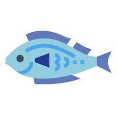 fish flat icon style