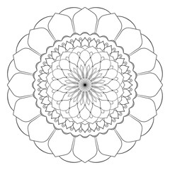 Mandala with simple ornament