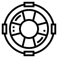 Obraz premium lifebuoy line icon style