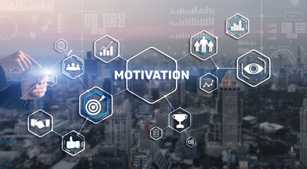 Motivation personality development concept. Achieving any goals